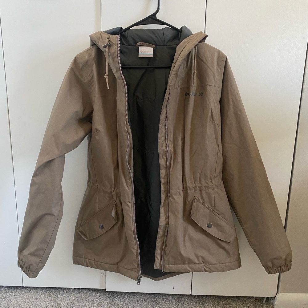Columbia Tan Hooded Jacket